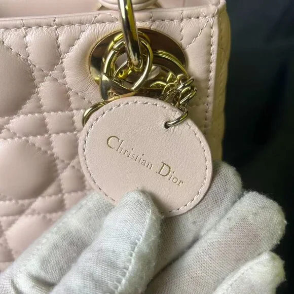 Lady Dior Mini Bag – Beige Lambskin with Gold Hardware - Picture 8 of 16